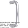 Premium Polished Stainless Steel D Shape Pull Handle - 19mm Grade 304 - Door Handle