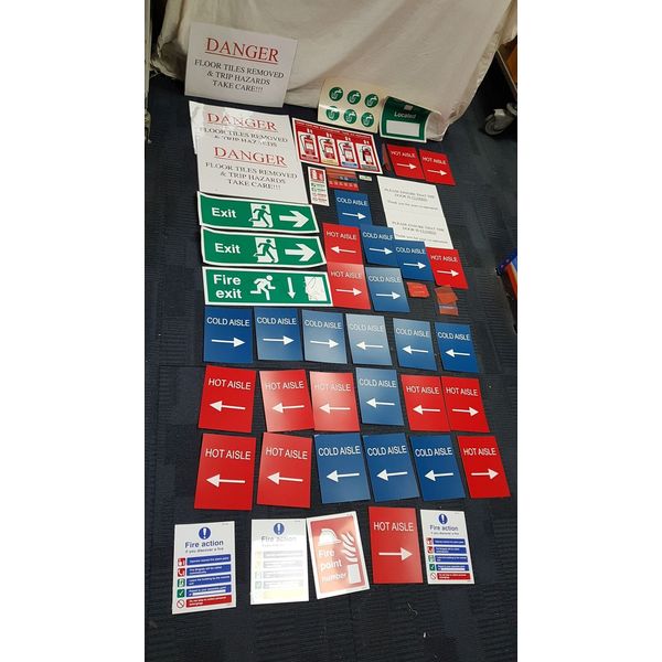 HUGE JOB LOT Various health and safety signs FACILITY MAINTENANCE