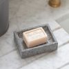 Chunky Rustic Granite Rock Grey Soap Dish, Kitchen Bathroom Sink, Westcote