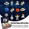 Galaxy Bath Bombs for Kids with Toys Inside - Organic Bubble Bath Fizzies with Educational Outer Space Planet Surprises. Gentle and Kids Friendly Bubble Bath Fizzy, Birthday Gift for Boys, Girl