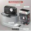 Portable Tyre Air Compressor with Pressure Gauge, 100 PSI, Black