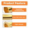 GASHER 100PCS Brass Compression Fitting, Brass Compression Insert Tube Support 1/4" Tube OD