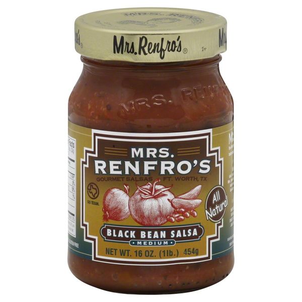 Mrs Renfro Salsa Black Bean, 16 oz