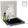 3D Greeting Card - BLACK WHITE & SILVER - All Occasion