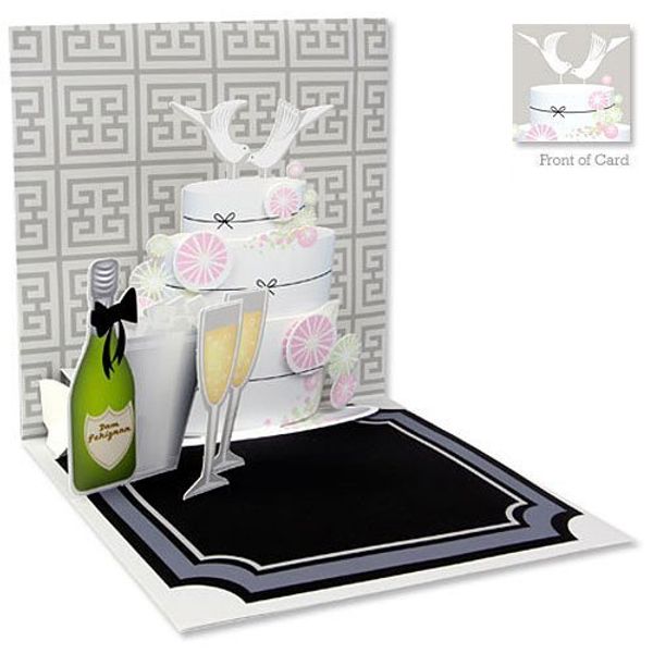 3D Greeting Card - BLACK WHITE & SILVER - All Occasion