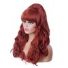 Rugelyss Vintage Long Wavy Auburn Wig with Bang Big Bouffant Beehive Wigs for Women Copper Red Synthetic Hair Wig fits 70s 80s Costume or Halloween Party