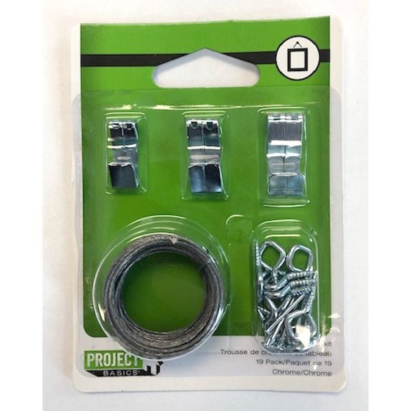 Project Basics 149148 19 Piece Light & Medium Duty Picture Hanger Kit