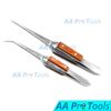 AA Pro: Soldering Tweezer 6" Str & Cvd Fiber Grip Cross Locking Reverse Action