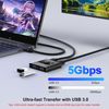 USB Switch, USB 3.0 Switcher 2 in 2 Out, Switcher 2 computers Sharing 2 Devices for Printer, Keyboard, Scanner, Mouse, Compatible with Mac/Win/Linux