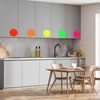 Hycodest 100mm Fluorescent Round Colour-Code Labels Blank Dot Stickers, Pack of 25 Labels (Colourful)