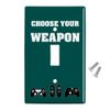 Game Gamer Pick Your Weapon Controller Plastic Wall Decor Light Switch Plate Cover Toggle