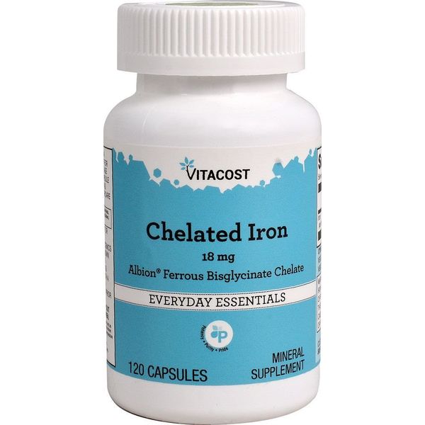Vitacost Ferrochel Iron - 18 mg - 120 Capsules