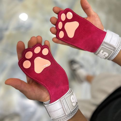 905 Fitness Strap Women's Cat Lifting Grip Hyperhidrosis Strap Non-Slip Fitness Gift Sports Equipment Wrist Protection, Brown