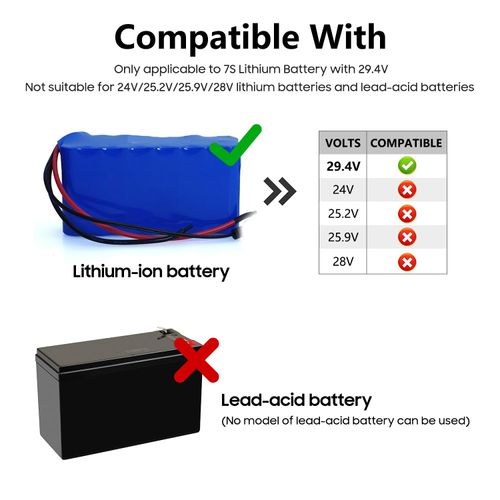 KFD 29.4V Power Supply Charger for 29.4V 7S Lithium Battery SunJoe MJ401C Electric Lawn Grass Mower rbd RT24-296005 Recliner OPI LED Lamp Medicool Pro Power 20k Nail Drill Power Adapter Cord