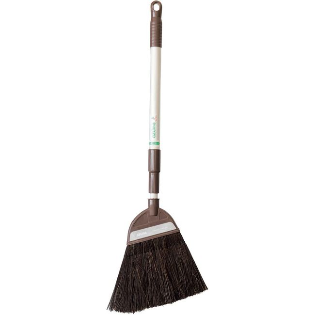 Azuma Industry BR183 3 Tier Extendable Black Cidahoki AL Aluminum Handle Elastic Handle Thin Supple Natural Fiber Broom Can Be Adjusted to Your Desired Length, Black Fern, Allen, Width 10.6 inches (27 cm), Total Length 28.7 - 51.2 inches (73 - 130 cm)