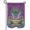 Mardi Gras Mask Double Applique Garden Flag