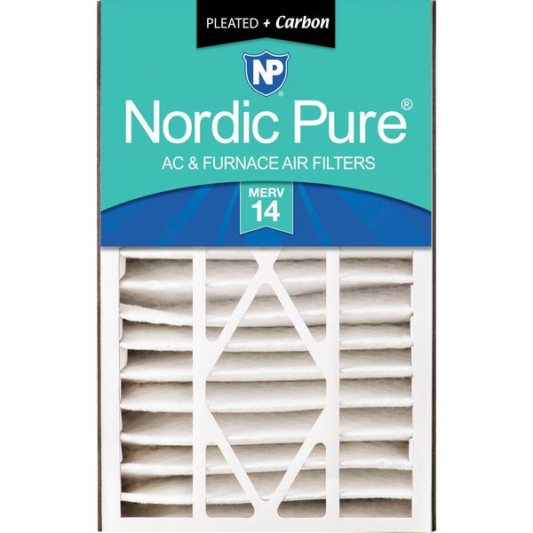 Air Bear 16x25x5 (4 7/8) AC Filter Replacement MERV 14 Plus Carbon 1 Pack