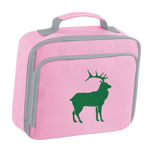 Flox Creative Red Lunch Cooler Bag Green Stag