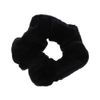Velvet Solid Scrunchies - Set of 6-Black