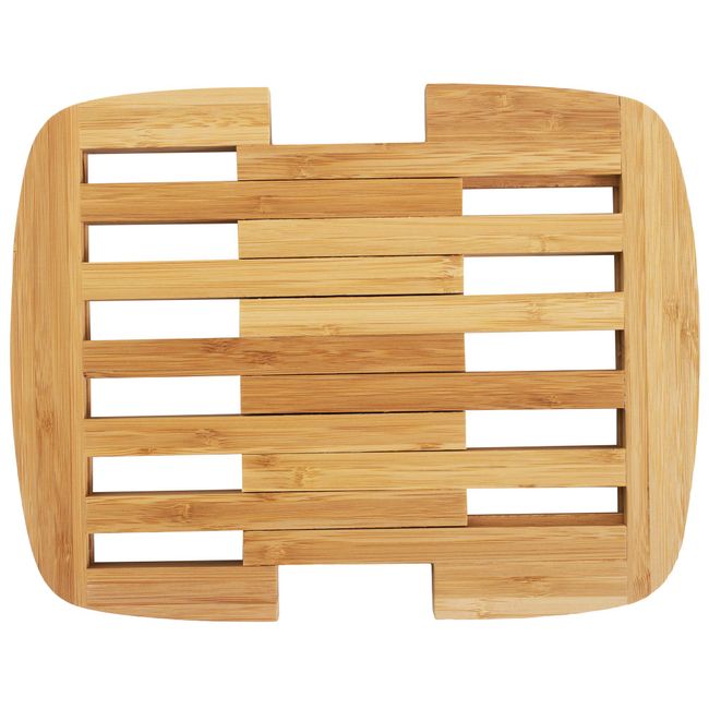 Totally Bamboo Expandable Bamboo Trivet, 8.75" by 8.75", Brown