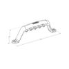 Carr's 200032 Single Polished Alloyed Aluminum Bolt-On Grab Handle