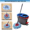 4Pack Mop Replace Heads Compatible for O Cedar, Spin Mop Refill Head Replacement for RinseClean 2-Tank System - Fluffy Microfiber, Machine Washable and Easy to Replace