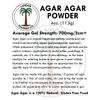 Agar Agar Powder 4oz (113 grams) - Average Gel Strength 700g/cm2