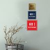 Square Restrooms Up Arrow Sign (Black Gold) - Large 1 Pack