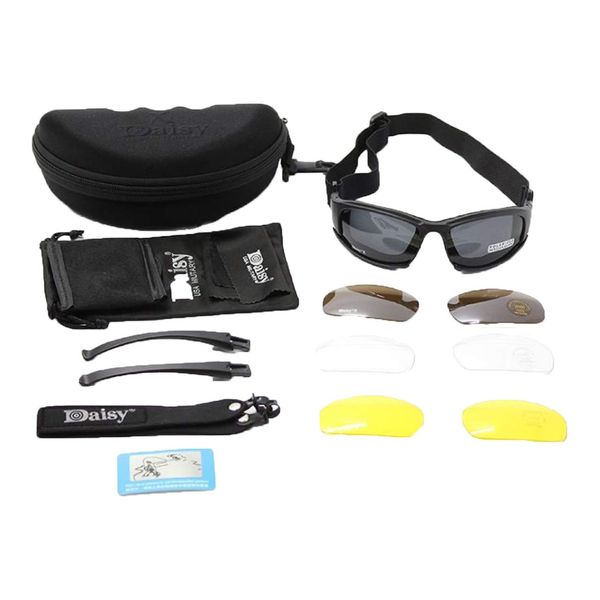 isick Tactical Shooting Glasses Replacement Lens 4 Piece Polarized PC Lens Storage Case Airsoft