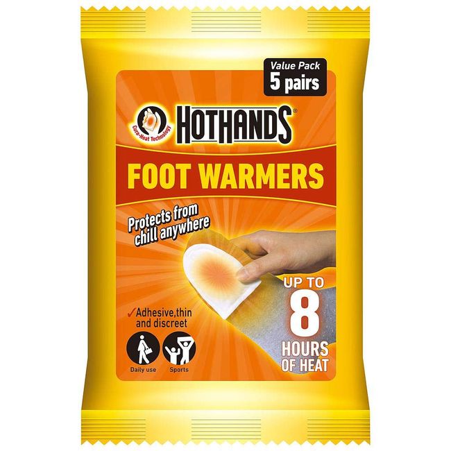 Hot Hands Single Use Instant Foot Warmers Value Pack of 5 pairs