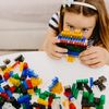 Q-Bricks Transparent Building Bricks Set - 300-Piece Crystal-Clear Edition - Includes Reusable Storage Container - Fully Compatible with Other Brands