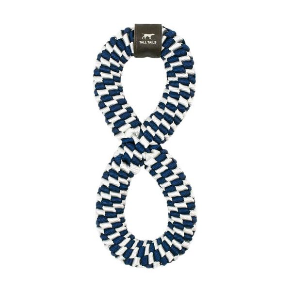 Tall Tails Braided Infinity Toy,NavyandWhite,PT623,11 inches