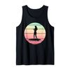 Paddleboarder Sunset Stand Up Paddleboarding Retro SUP Tank Top