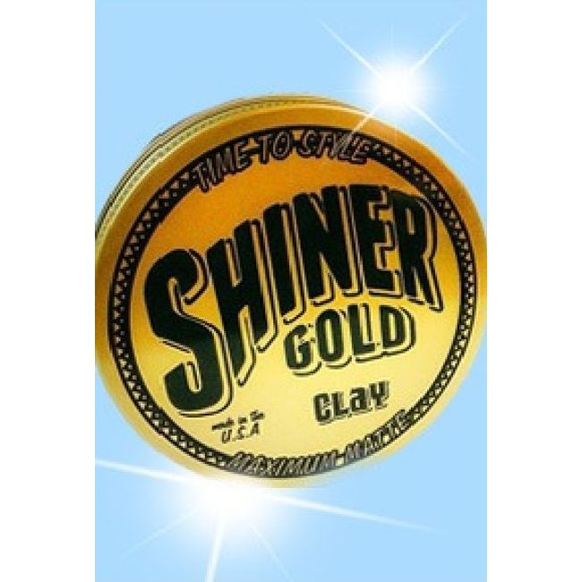 Shiner Gold Matte Clay 4 Oz Pomade Wax Gel Hair Styling Barber USA NEW