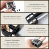 DAJING 2pcs Makeup Sharpener,2 Holes Eyeliner, Lip Liner, Compact & Easy to Clean