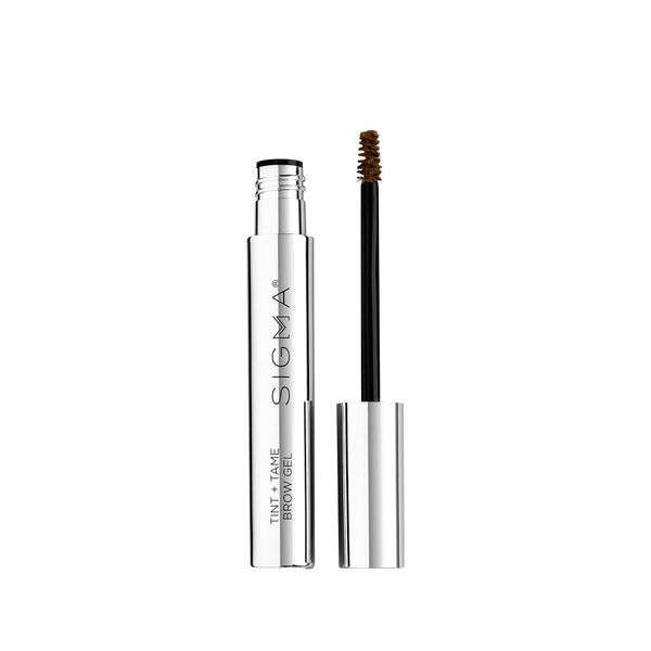 Sigma Beauty Tint + Tame Medium Brow Gel – Finest Brow Tint and Shaping Gel for Filling, Grooming, & Shaping Brows - For Natural, Feathered Brows (Neutral Brown Brow Gel for Universal Brunette Hair)