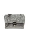 Lancaster Gena Glitter Velvet Shoulder Bag, Silver