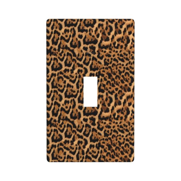 Leopard Print Light Switch Cover Plates Single Toggle Wall Plate, Decorative 1-Gang Lightswitch Cover
