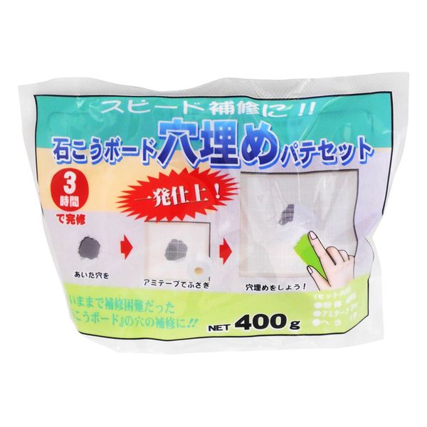 Kateikagaku (Home Chemicals) Putty Set for Gypsum Boards, White, 14.1 oz (400 g)