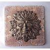 Green man tile mold abs plastic reusable casting mould 6" x 6" x 1/3" thick