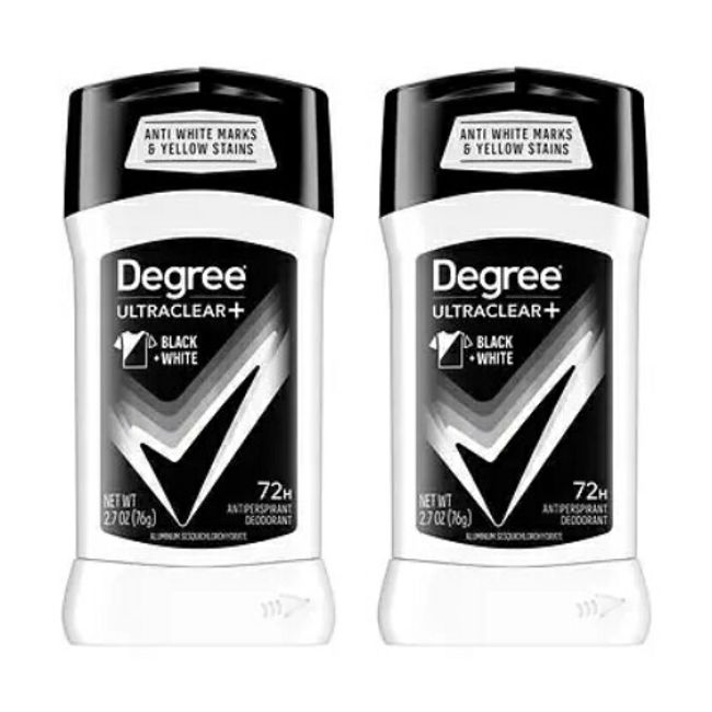 Degree Men&#39;s Black &amp; White Ultra Clear 2.7oz / 76g Degree UltraClear+ Set of 2