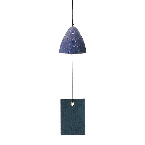 Iwachu 27168 Wind Chime, Yudachi, Silver/Purple Navy, Φ2.0 x (H) 2.0 inches (5 x 5 cm), Nambu Ironware