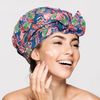 Bodylife Shower Cap Reusable Bath Cap Waterproof Mold Proof With Bow Tropicanna Flamingo