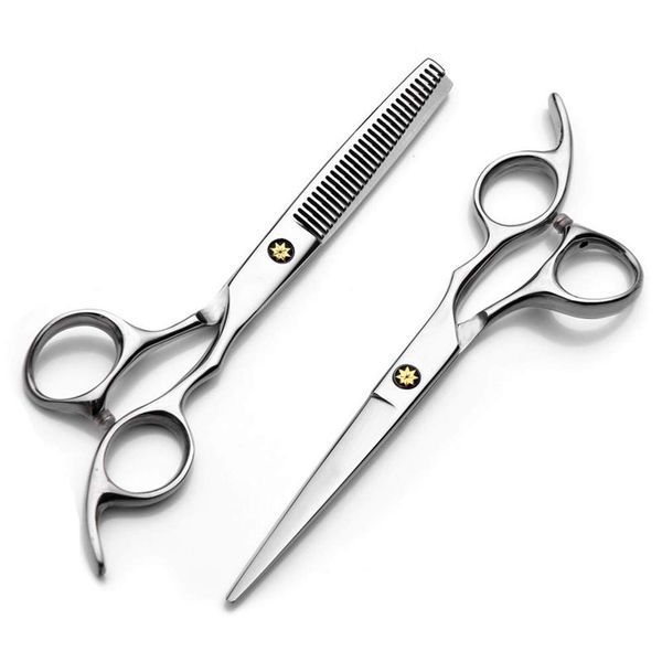 Hair Scissors, Hairdressing Scissors Set, 2 Ultra Sharp Scissors Made of Stainless Steel, Men's Beard Scissors, Pet Hair Scissors, Professional Hairdressing Accessories, Perfect Haircut for Men and