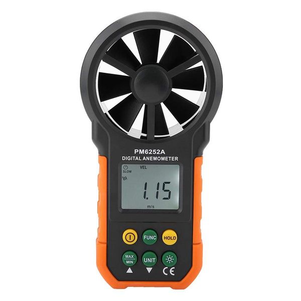 Handheld Digital Anemometer PM6252A Windgeschwindigkeitsmesser Luftmengenmesser mit LCD-Display-Hintergrundbeleuchtung zum Windsurfen Drachenfliegen Segeln Surfen Angeln