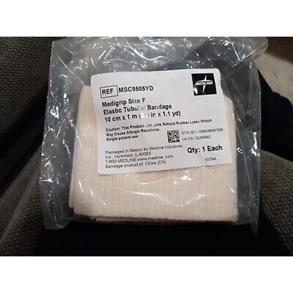 Medigrip Elastic Tubular Bandage  Size F MSC9505YD 9pcs 3.9 in x 1.1 yd