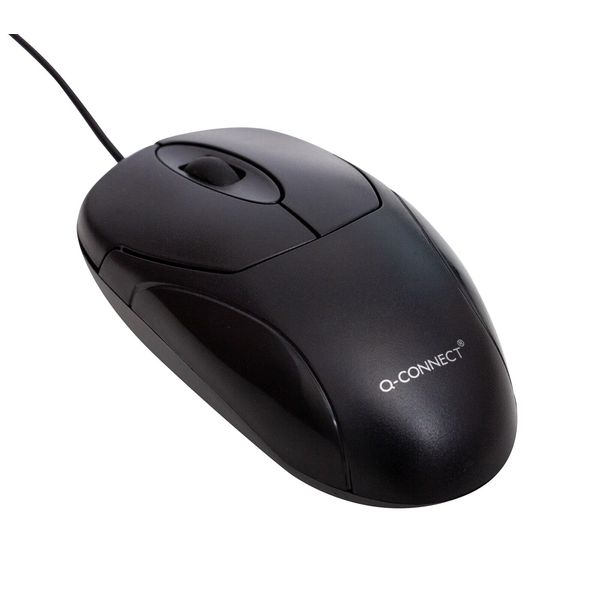 Q-Connect KF04368 Scroll Wheel Mouse - Black/Silver