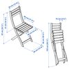 Ikea ASKHOLMEN chair, outdoor, foldable light brown stained