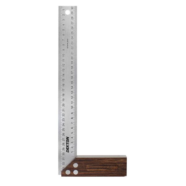 DEKTON DT55330 12inch Carpenters Tri Square, Black/Red