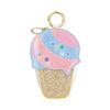FLOWERING GPO0359-A Glitter Mini Pouch, Ice Cream, blue